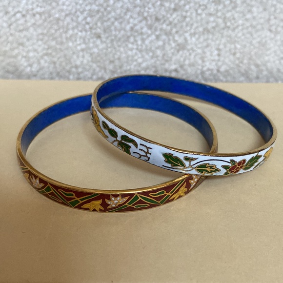 vintage cloisonné bangles - Picture 2 of 12